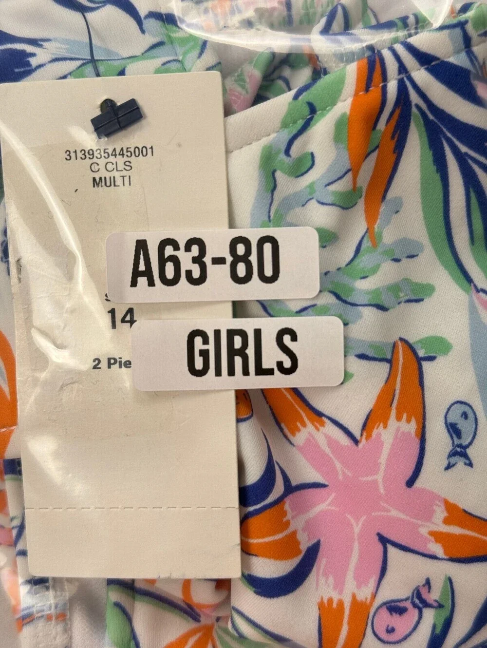 Polo Printed Swimsuit Multi Modern Resort - Girls 14